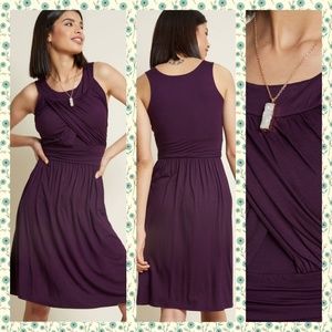 Modcloth "So Happy to Gather" Dress in Plum